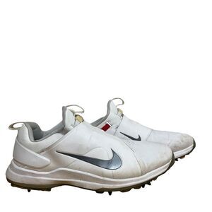 NIKE A02242-101 Tour Premiere White Golf Shoes Men's Sz 12W Cleats Gray Swoosh